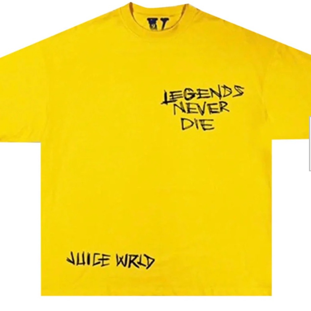 New Vlone x Juice Wrld Inferno Tee Yellow - Size Medium